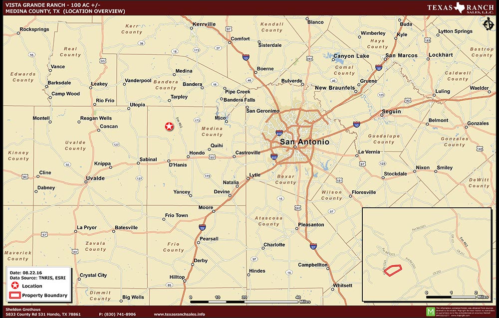 100 Acre Ranch Medina Location Map Map