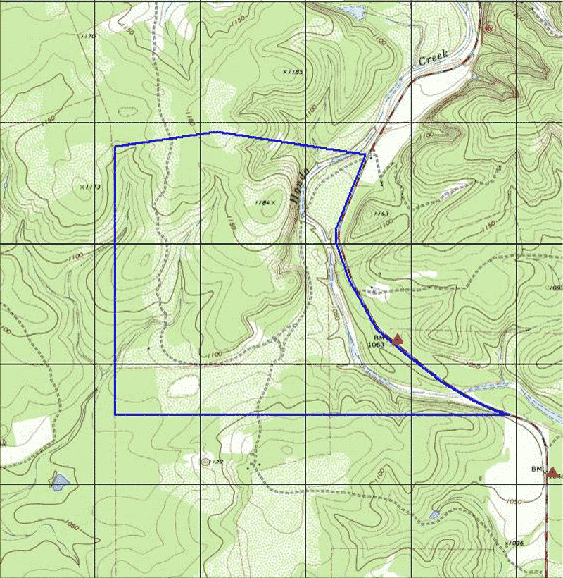 1142 Acre Ranch Medina Topography Map