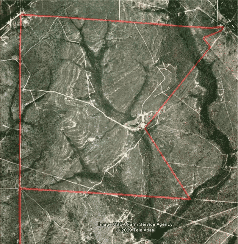 1350 Acre Ranch Kinney Aerial Map