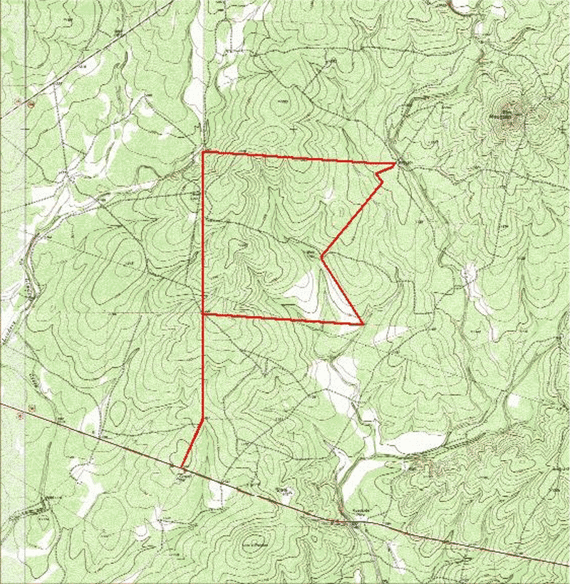 1350 Acre Ranch Kinney Topography Map
