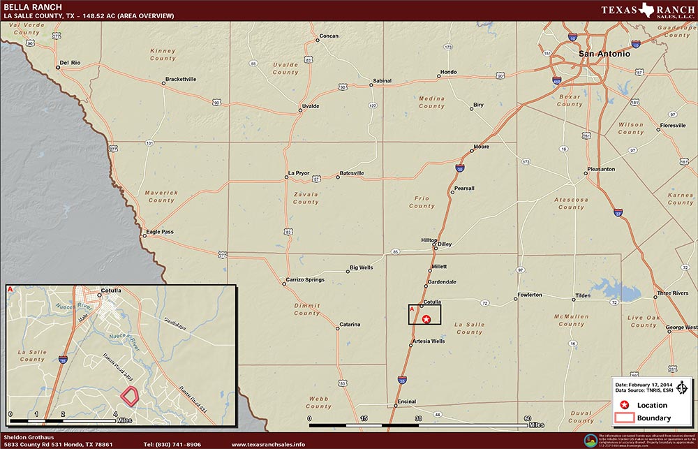 148 Acre Ranch La Salle Location Map Map