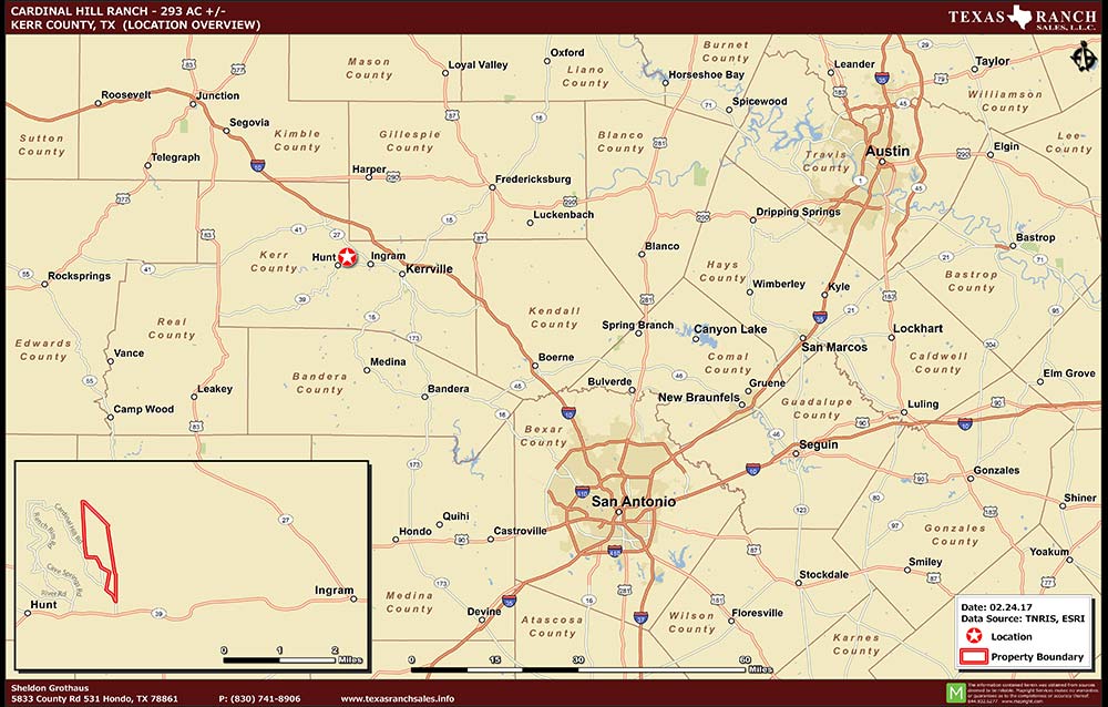 293 Acre Ranch Kerr Location Map Map