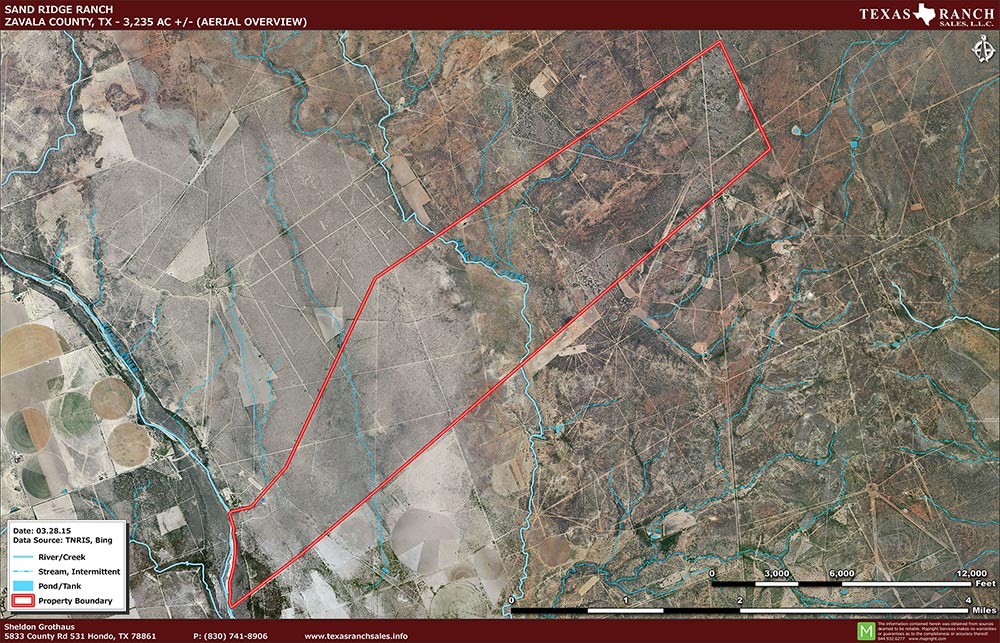 3235 Acre Ranch Zavala Aerial Map