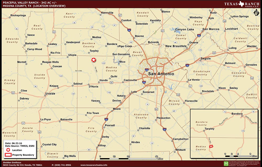 342 Acre Ranch Medina Location Map Map