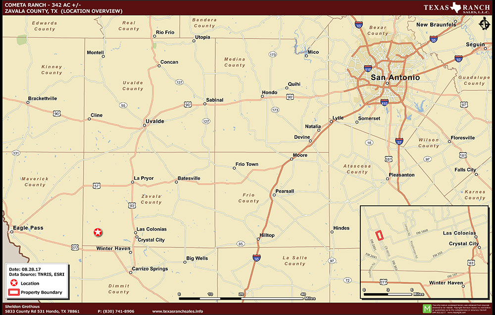 342 Acre Ranch Zavala Location Map Map