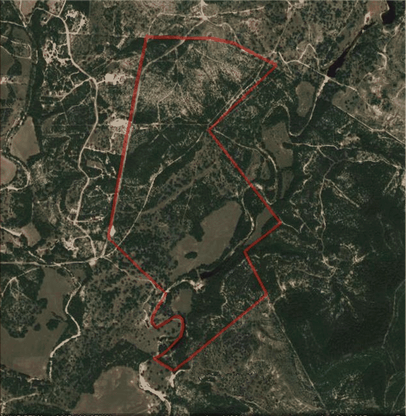 417 Acre Ranch Bandera Aerial Map