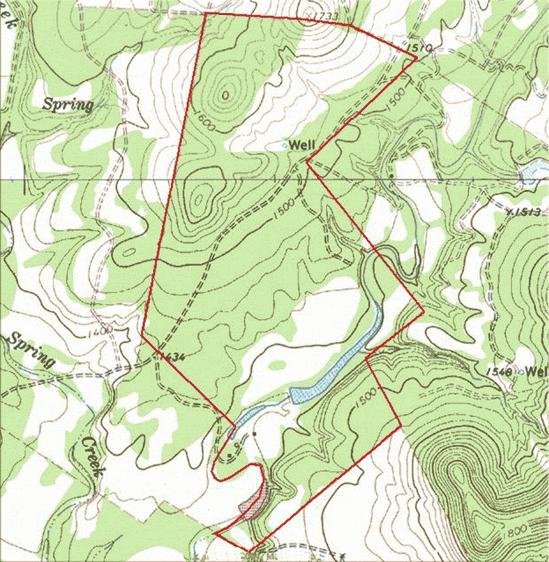417 Acre Ranch Bandera Topography Map