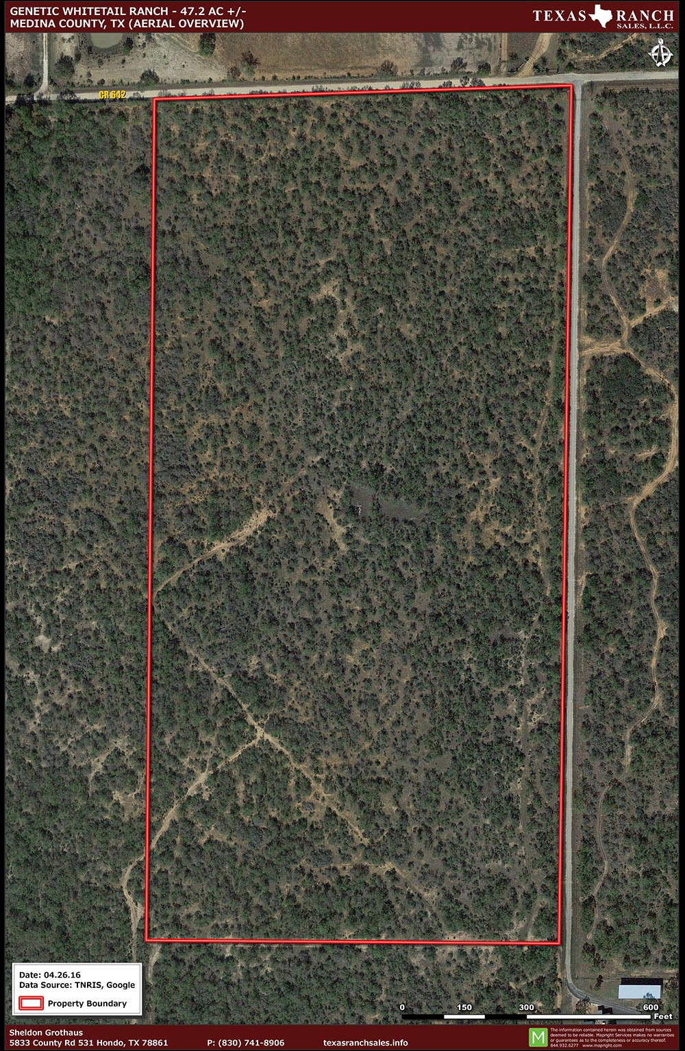 47 Acre Ranch Medina Aerial Map