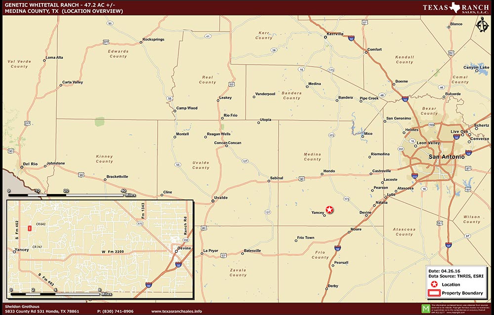47 Acre Ranch Medina Location Map Map