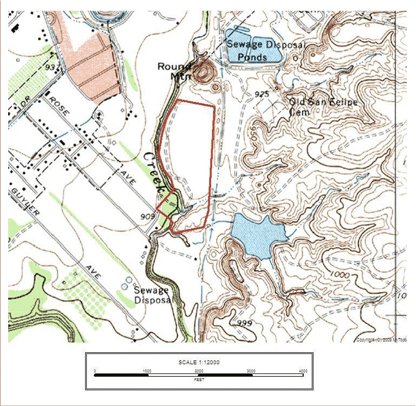 50 Acre Ranch Val Verde Topography Map