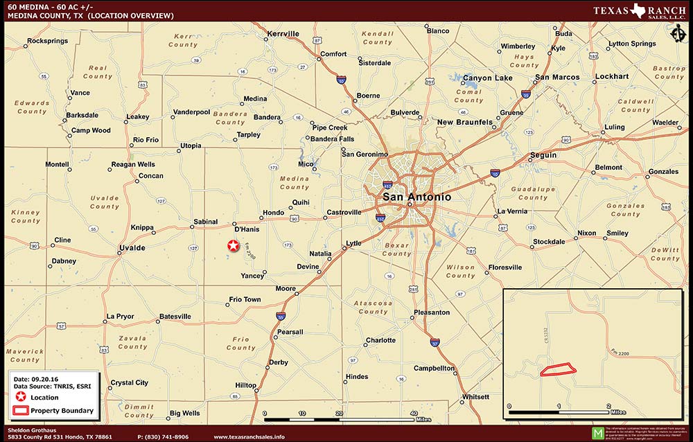60 Acre Ranch Medina Location Map Map