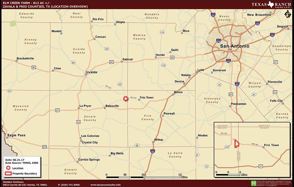812 Acre Ranch Zavala Location Map Map