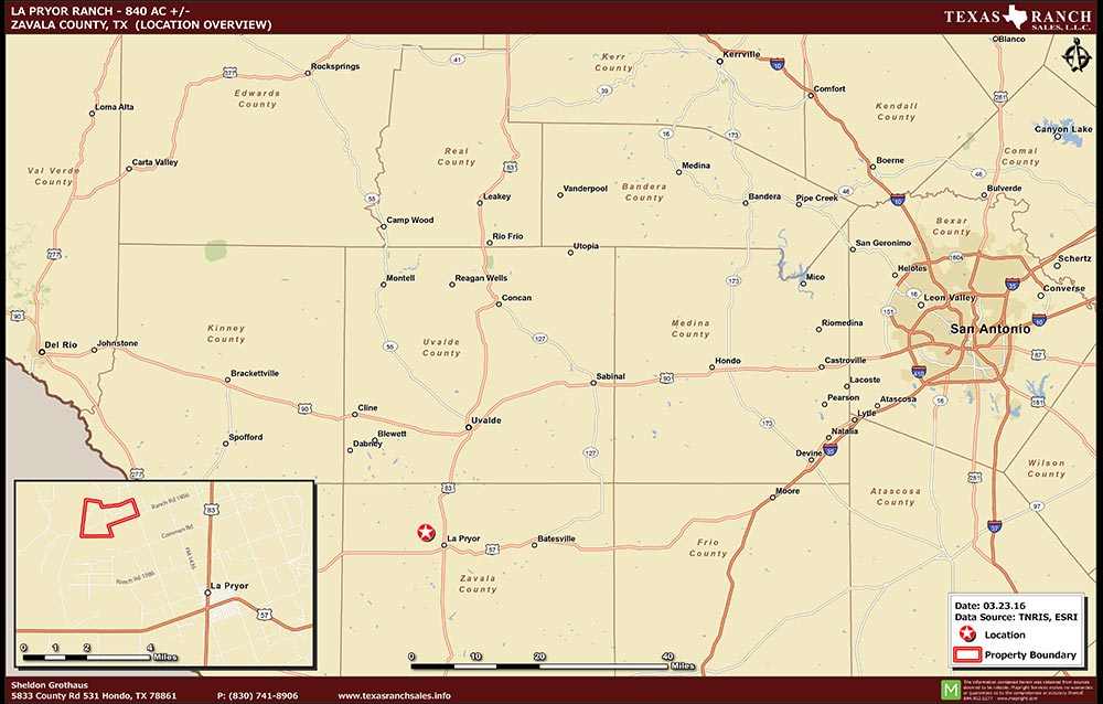 840 Acre Ranch Zavala Location Map Map
