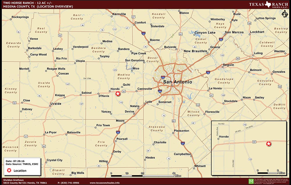 12 Acre Ranch Medina Location Map Map