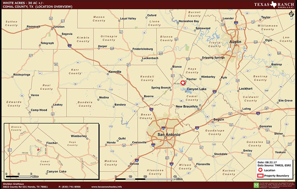 30 Acre Ranch comal Location Map Map