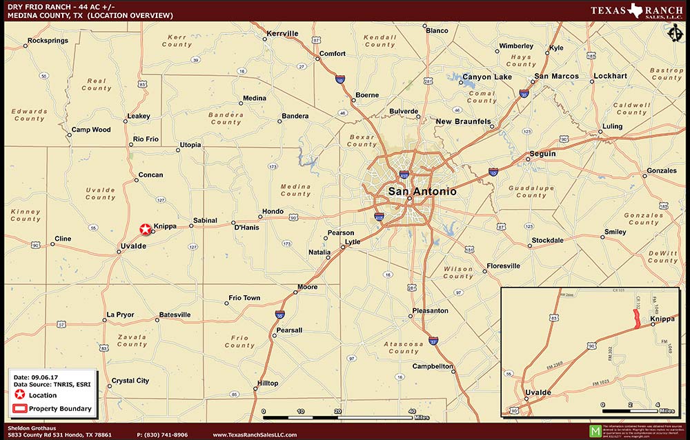 44 Acre Ranch Uvalde Location Map Map