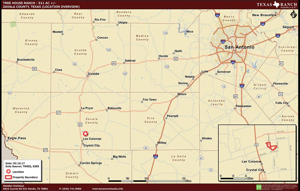 511 Acre Ranch Zavala Location Map Map