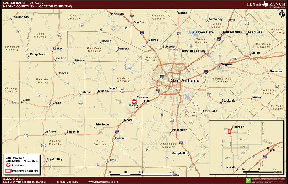 75 Acre Ranch Medina Location Map Map