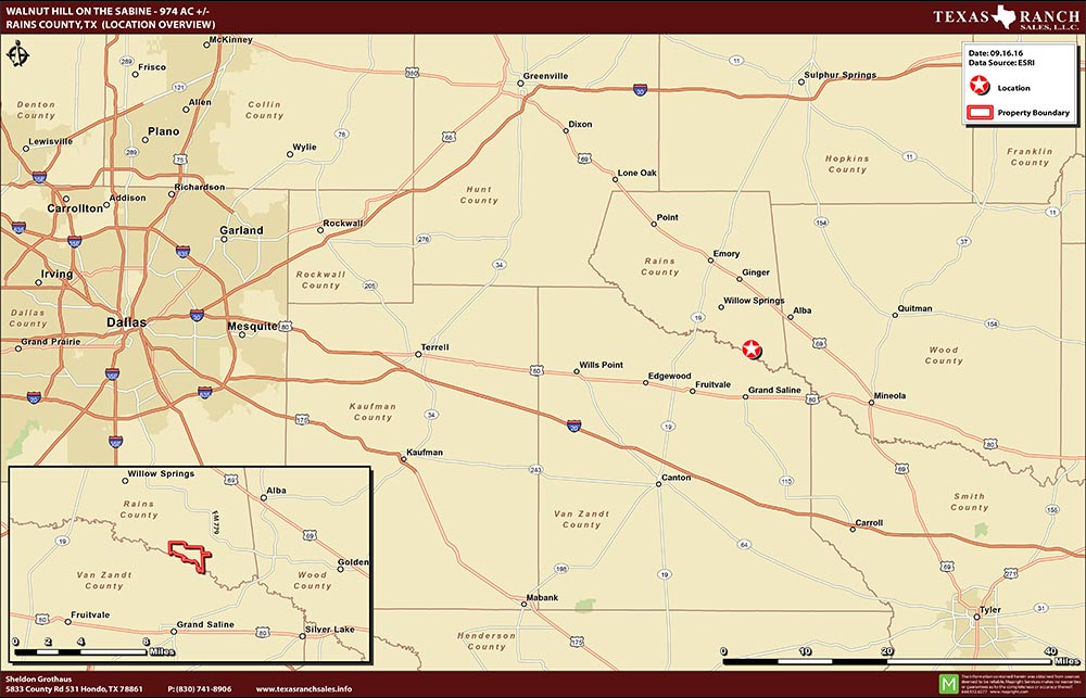 974 Acre Ranch Rains Location Map Map